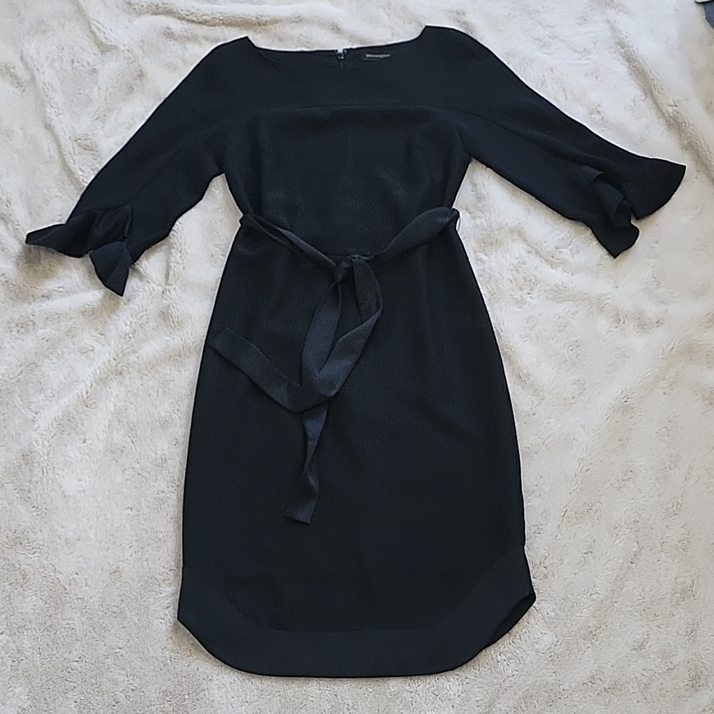 Banana Republic Elegant Black Long Sleeve Dress